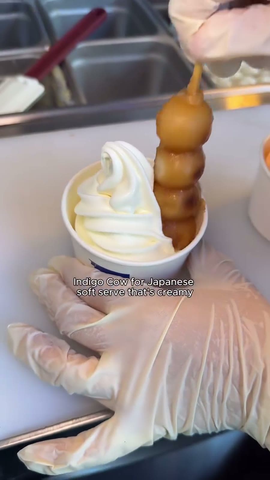 Japanese soft serve outside Indigo Cow